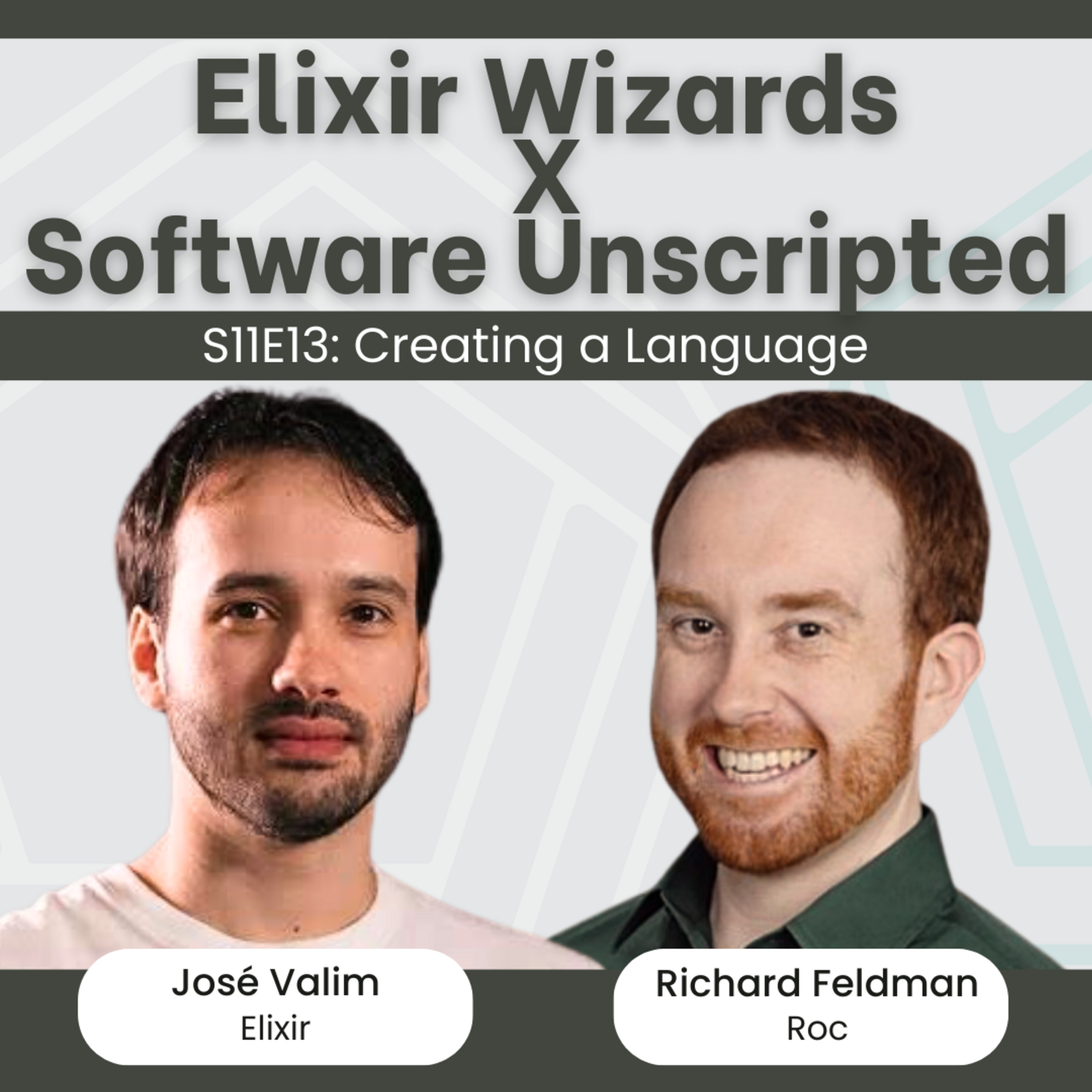 Episode cover art for Creating a Language: Elixir vs. Roc with José Valim and Richard Feldman (Elixir Wizards X Software Unscripted Podcast)