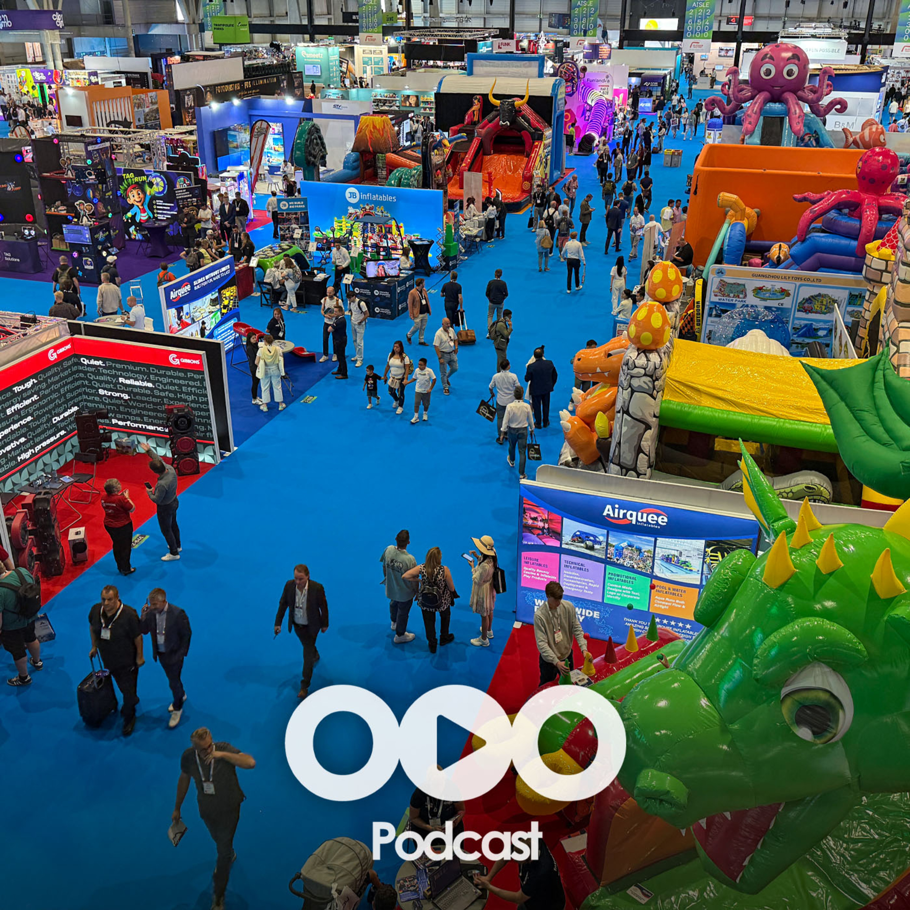 Op de pretparkbeurs in Barcelona