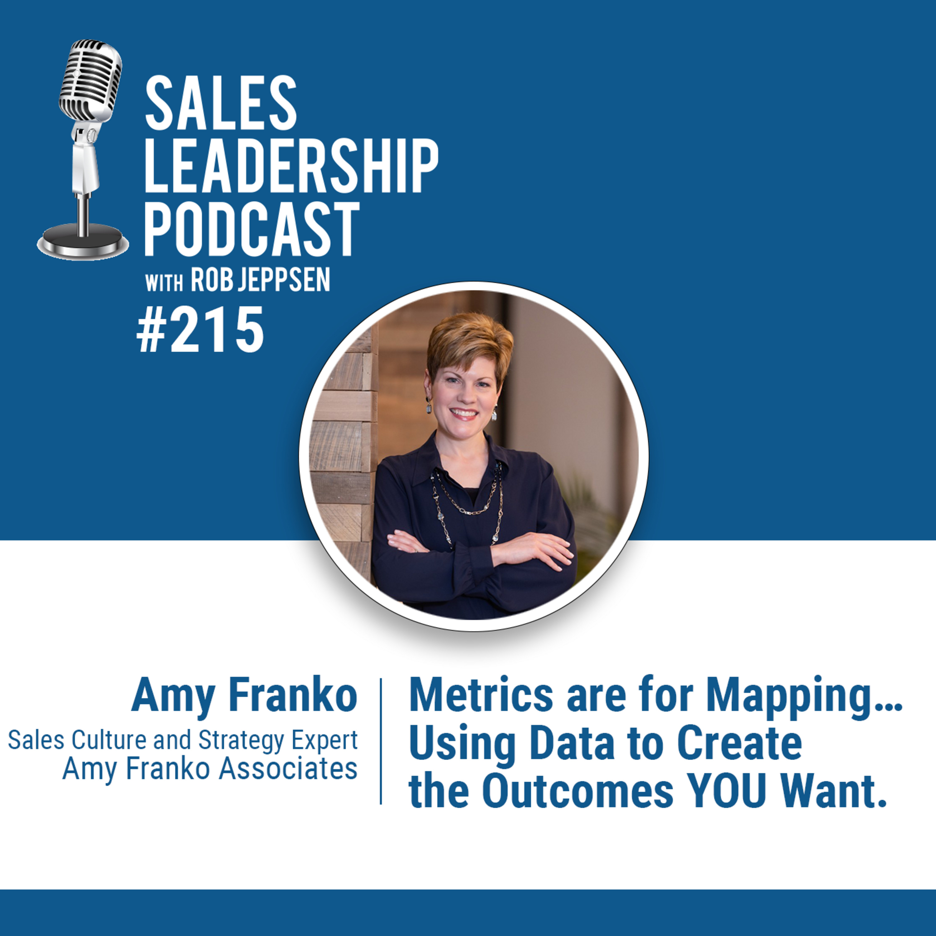 cover of episode Episode 216: #215: Amy Franko, Sales Strategy and Culture Expert  —  Metrics are for Mapping…Using Data to Create the Outcomes YOU Want.