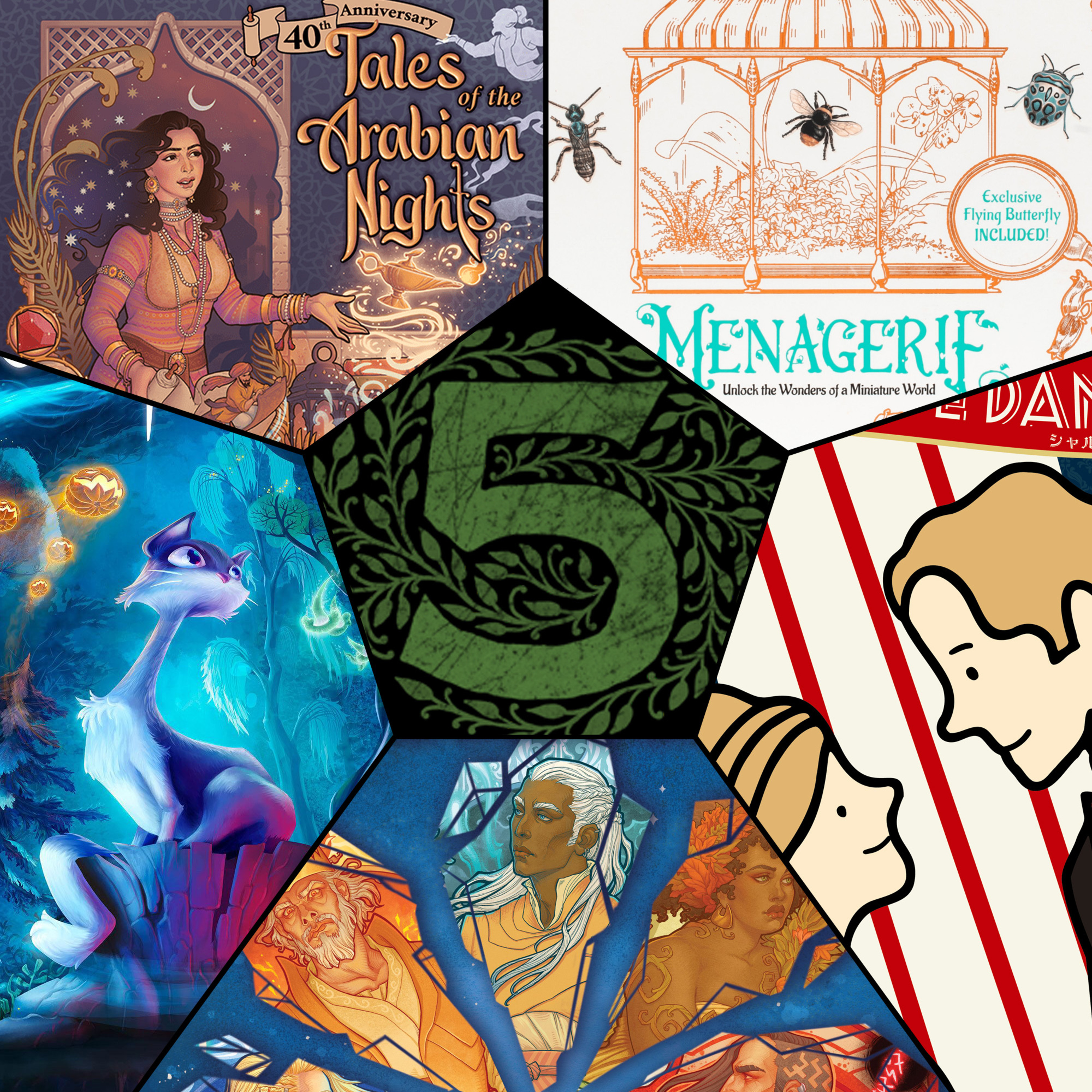 Episode 176: Shards of Creation, Menagerie: Unlock the Wonders of a Miniature World, Wispwood, Tales of the Arabian Nights: 40th Anniversary, Shall We Dance episode artwork