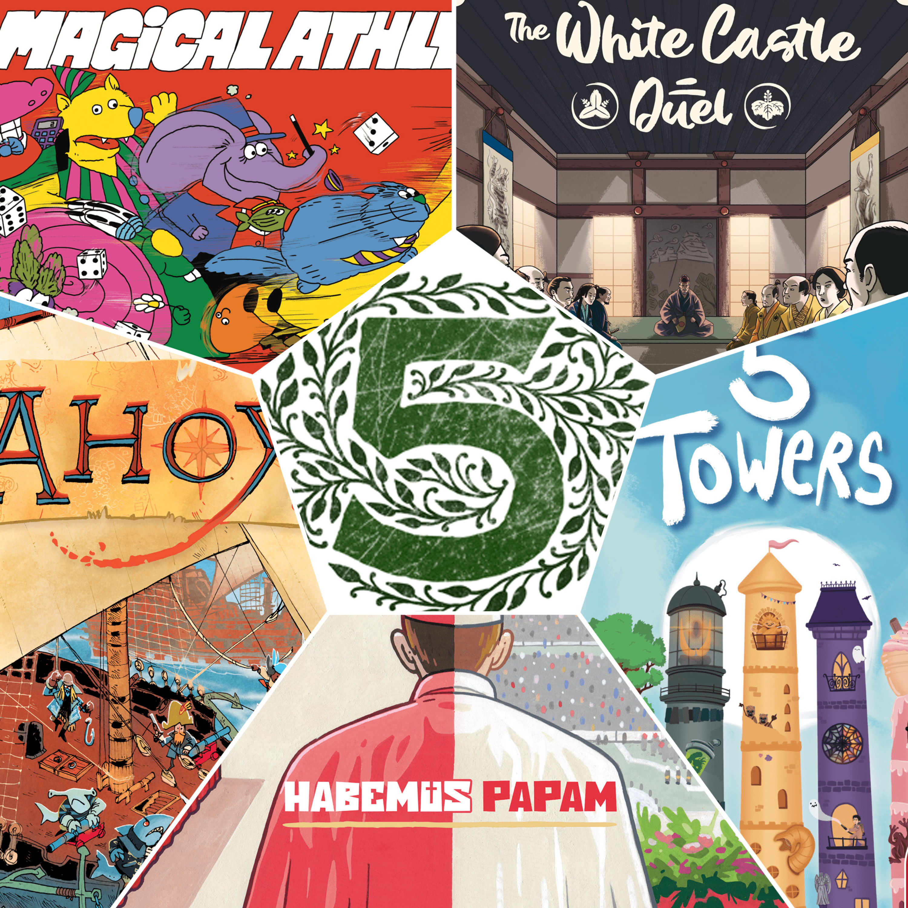 Episode 167: Magical Athlete, Ahoy: Rivals & Renegades, Ahoy: Fang & Fortune, 5 Towers, The White Castle Duel, Habemus Papam