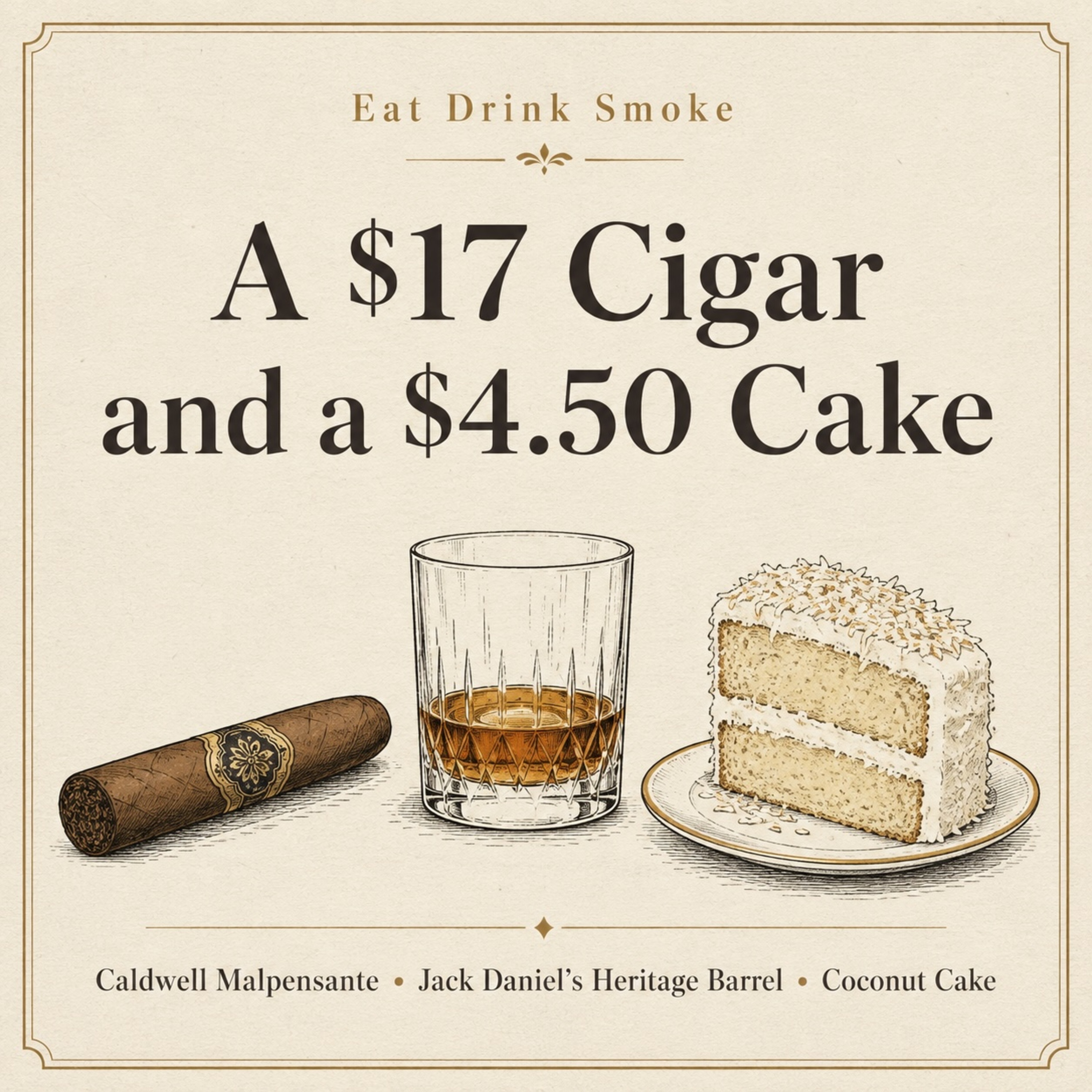 A $17 Cigar and a $4.50 Cake