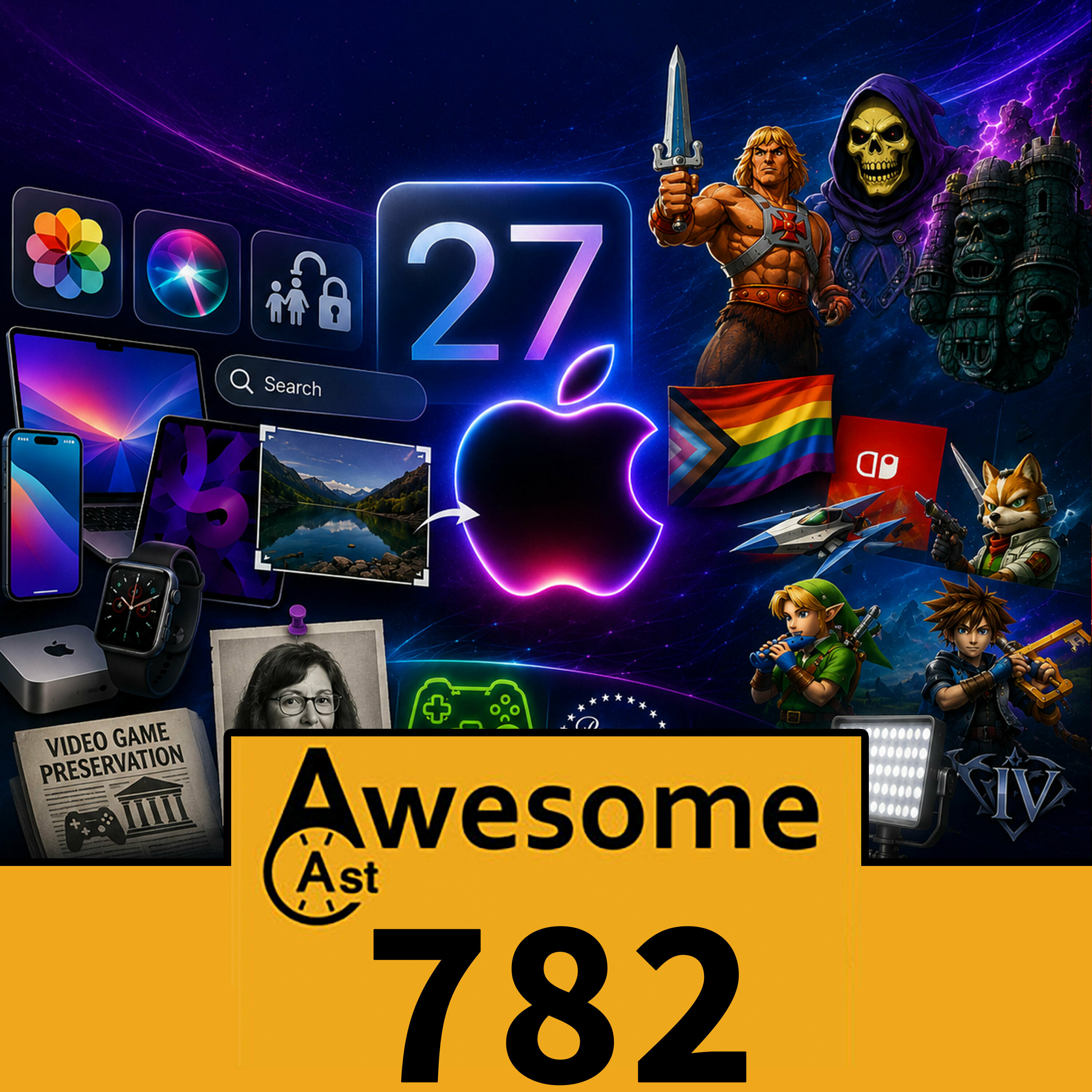 Apple WWDC AI, He-Man Movie Reactions & Nintendo Classics Return | AwesomeCast 782 — AwesomeCast: Tech and Gadget Talk cover