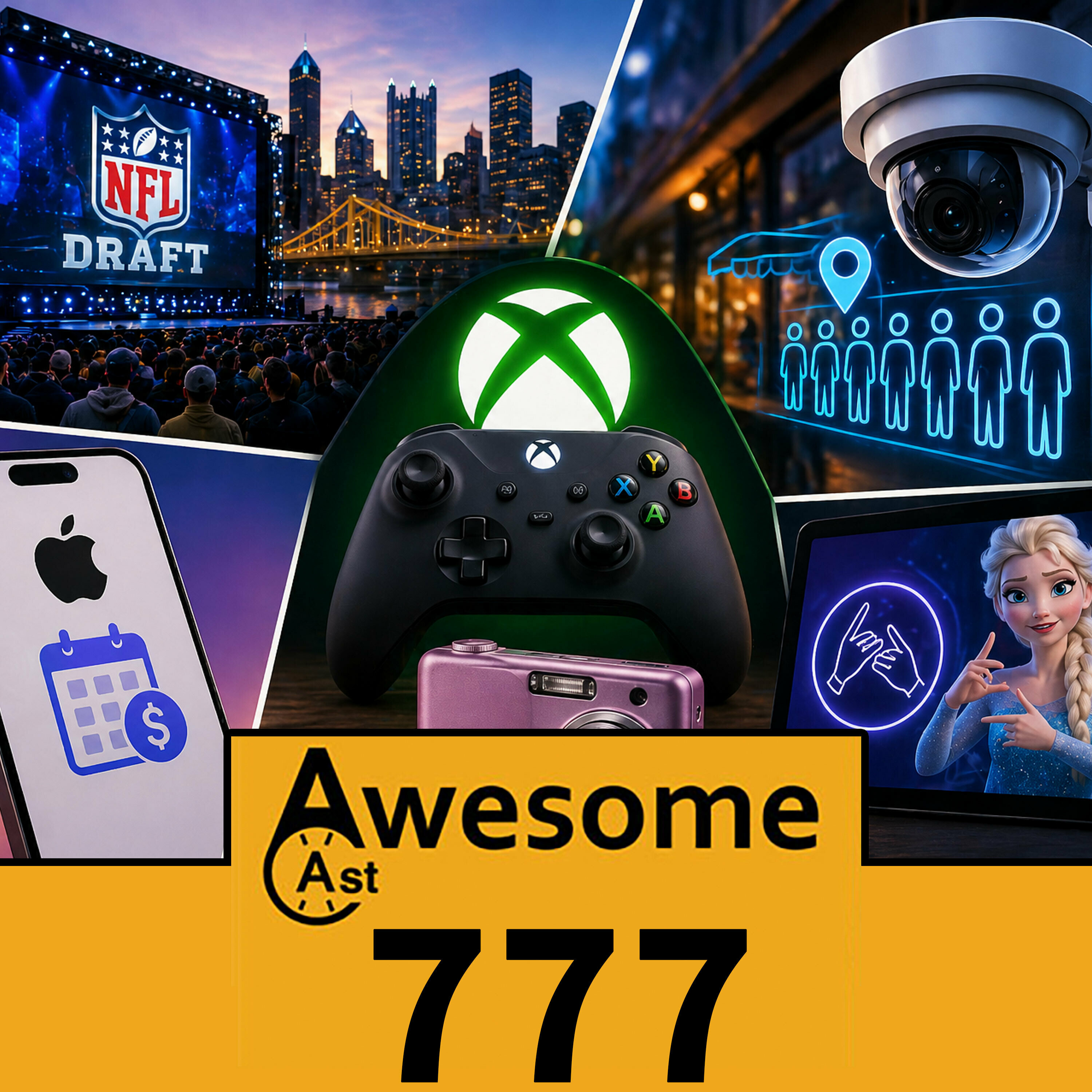 NFL Draft Tech, Xbox Game Pass Changes & AI Cameras Watching Lines?! | AwesomeCast 777 — AwesomeCast: Tech and Gadget Talk cover