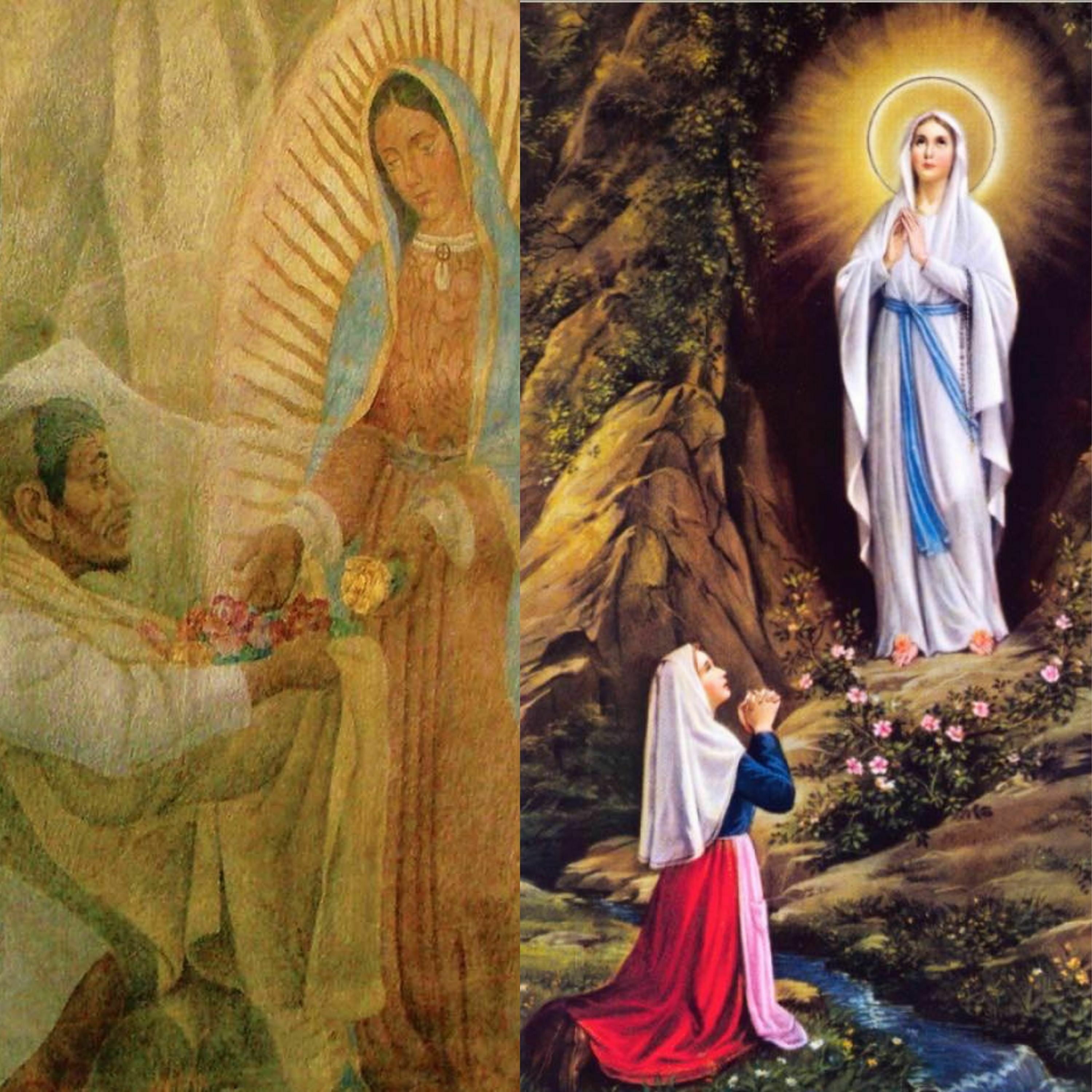 I think St. Bernadette and St. Juan Diego would be friends