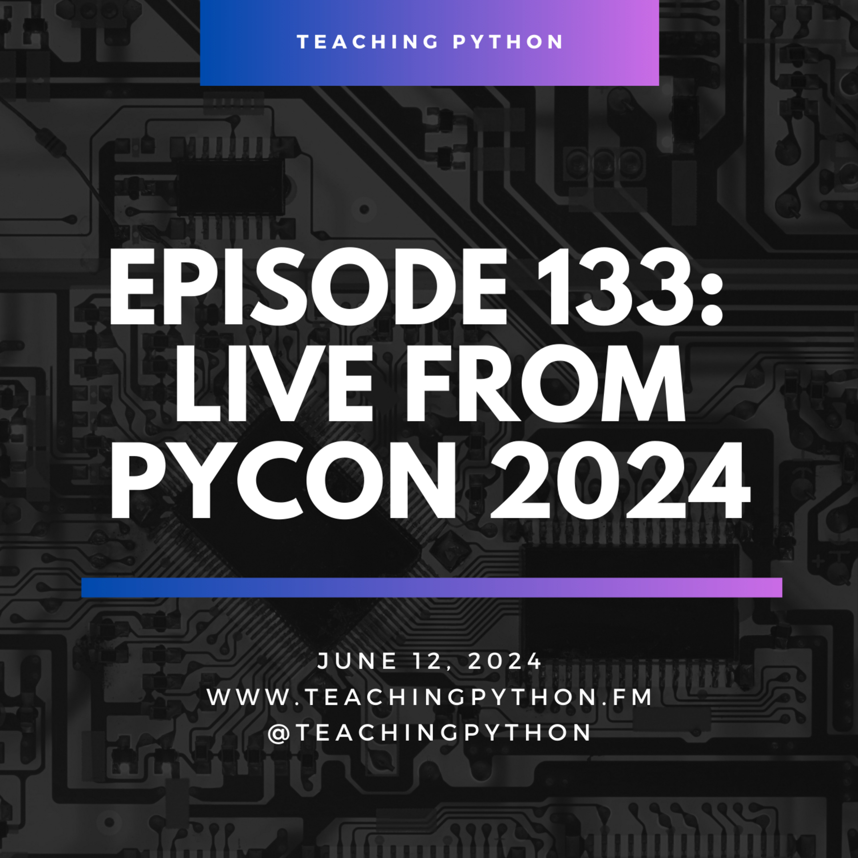 Episode 133: Live from PyCon 2024 - podcast episode cover