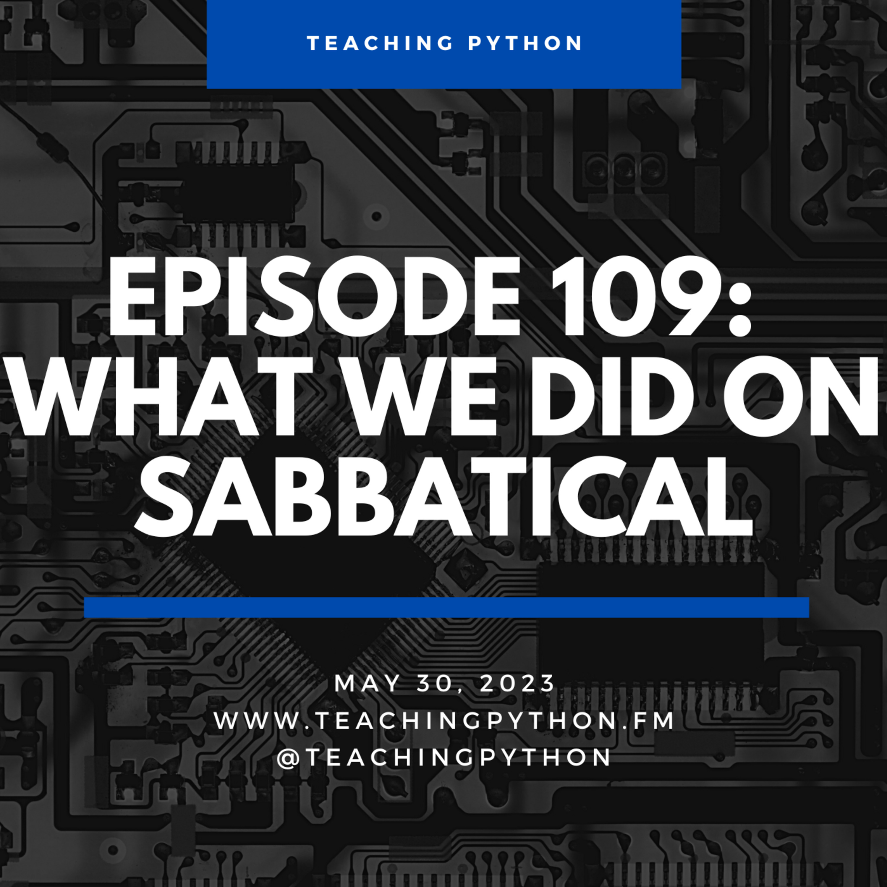 Episode 109: What We Did on Our Podcast Sabbatical - podcast episode cover