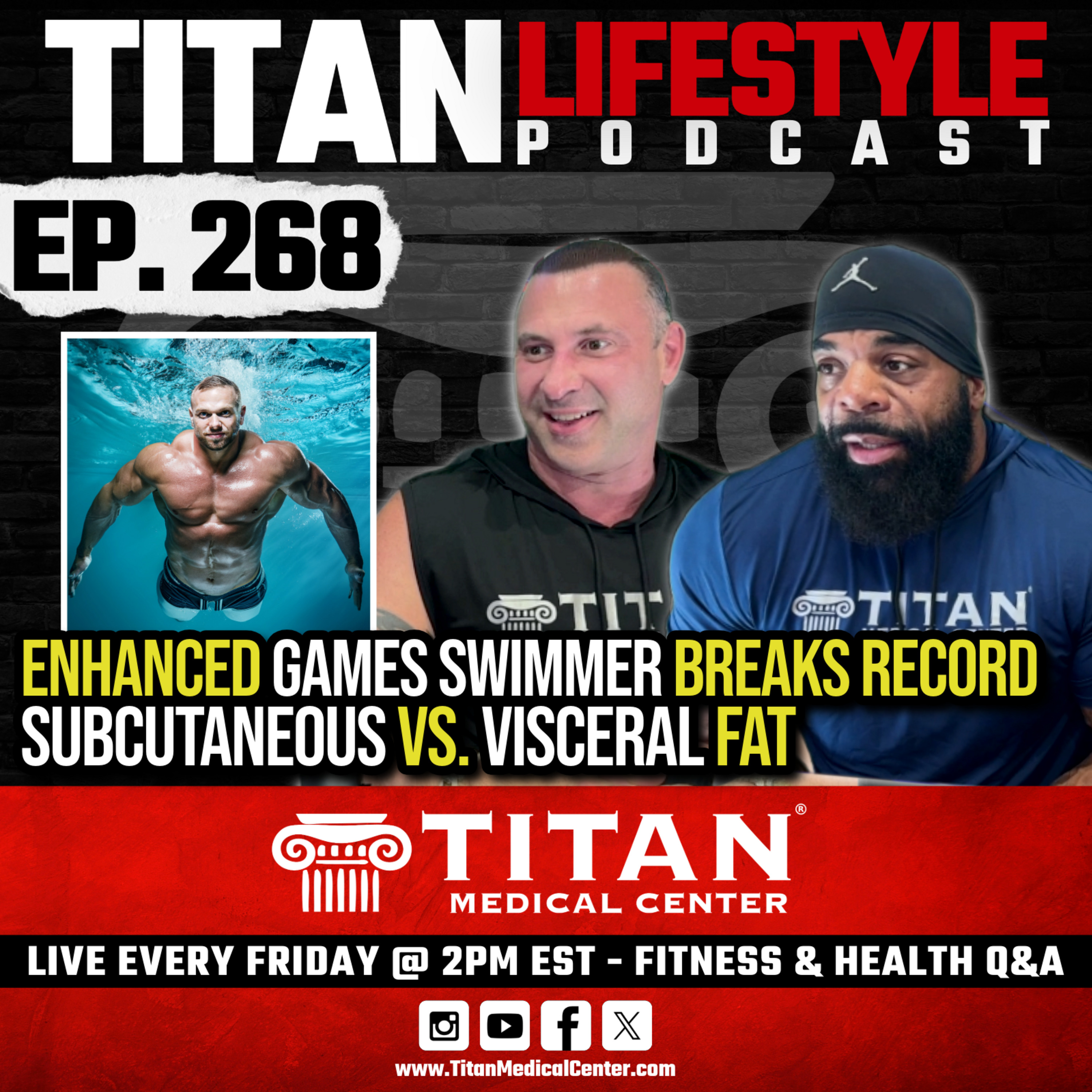 Titan Lifestyle 268 | Enhanced Games: Swimmer Breaks World Record, Subcutaneous vs Visceral Fat, Fitness Q&A