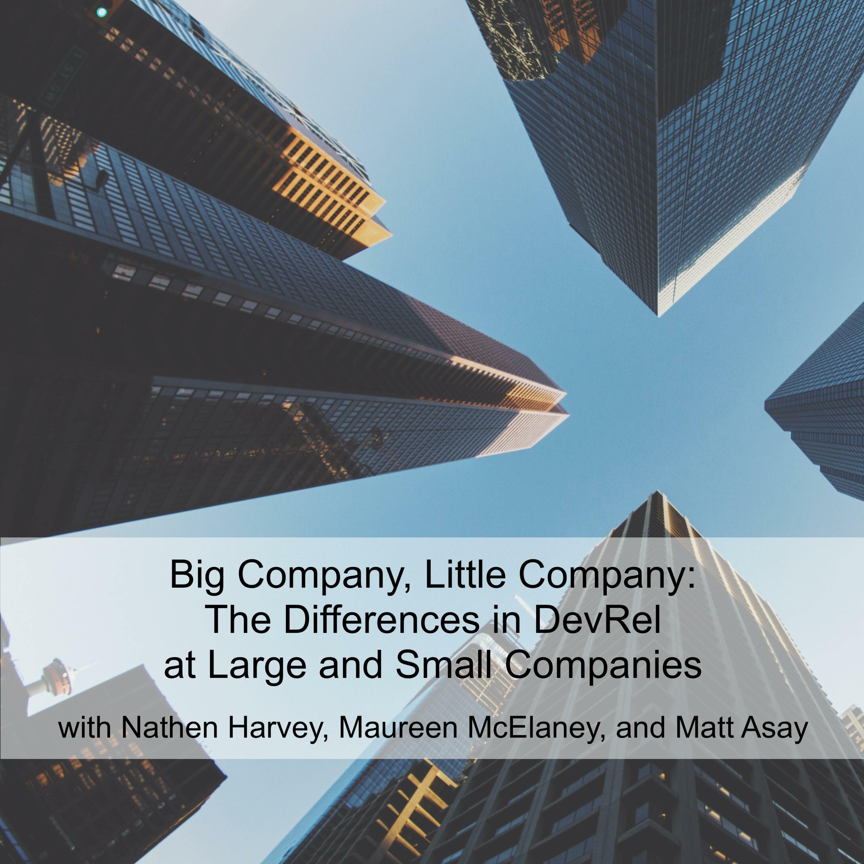 Big Company, Little Company - the differences in DevRel at large & small companies (Ep 32)