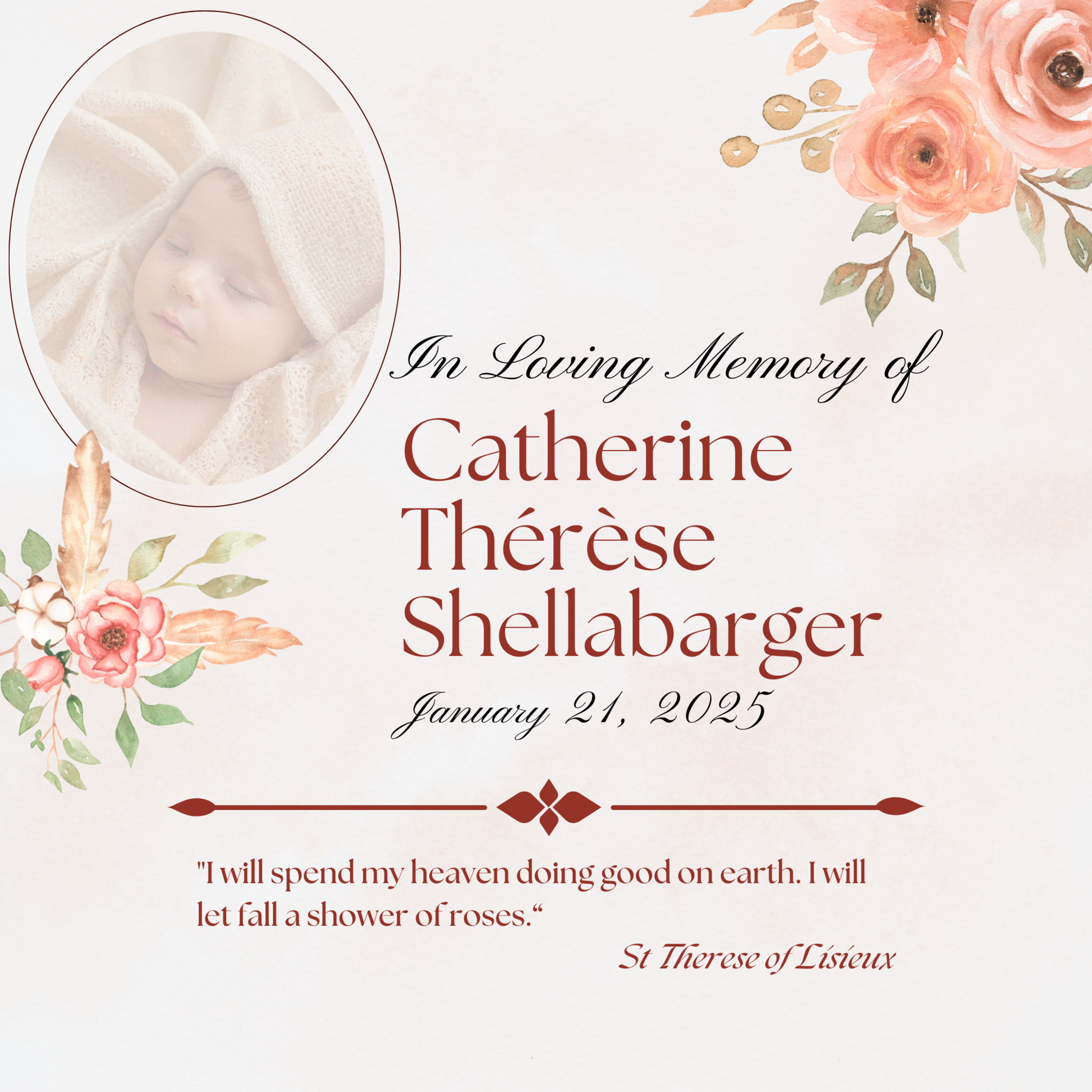Roses from Heaven: In Loving Memory of Catherine Thérèse Shellabarger