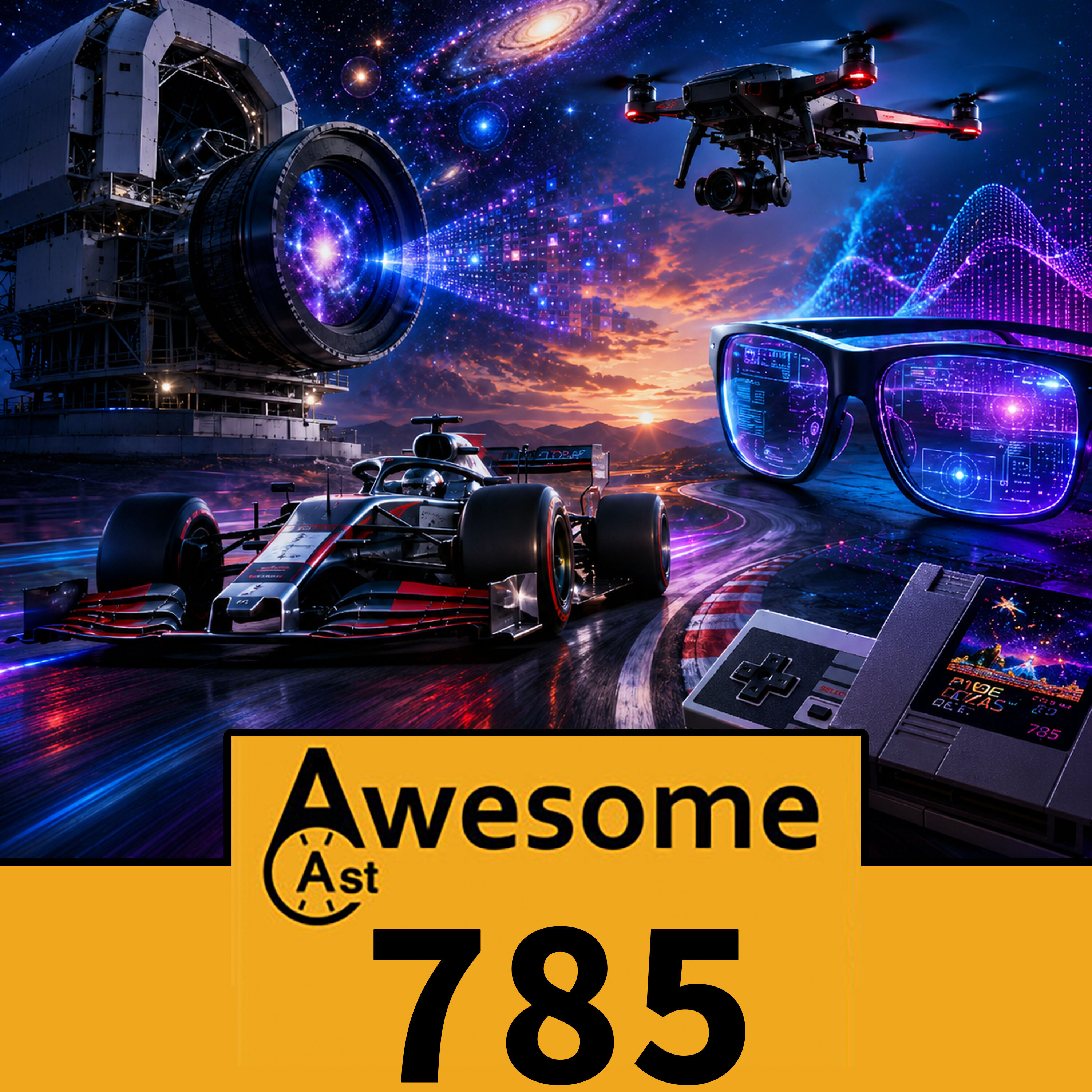 AwesomeCast 725: F1 Drone Tech, AI Video Chaos & the World’s Largest Camera — Sorgatron Media Master Feed cover
